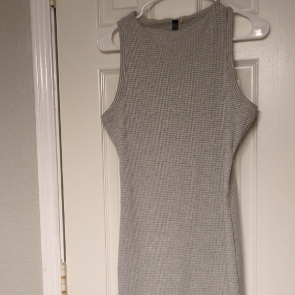Cotton On Ribbed Sleeveless Maxi Dress - Gray - M - Picture 1 of 4